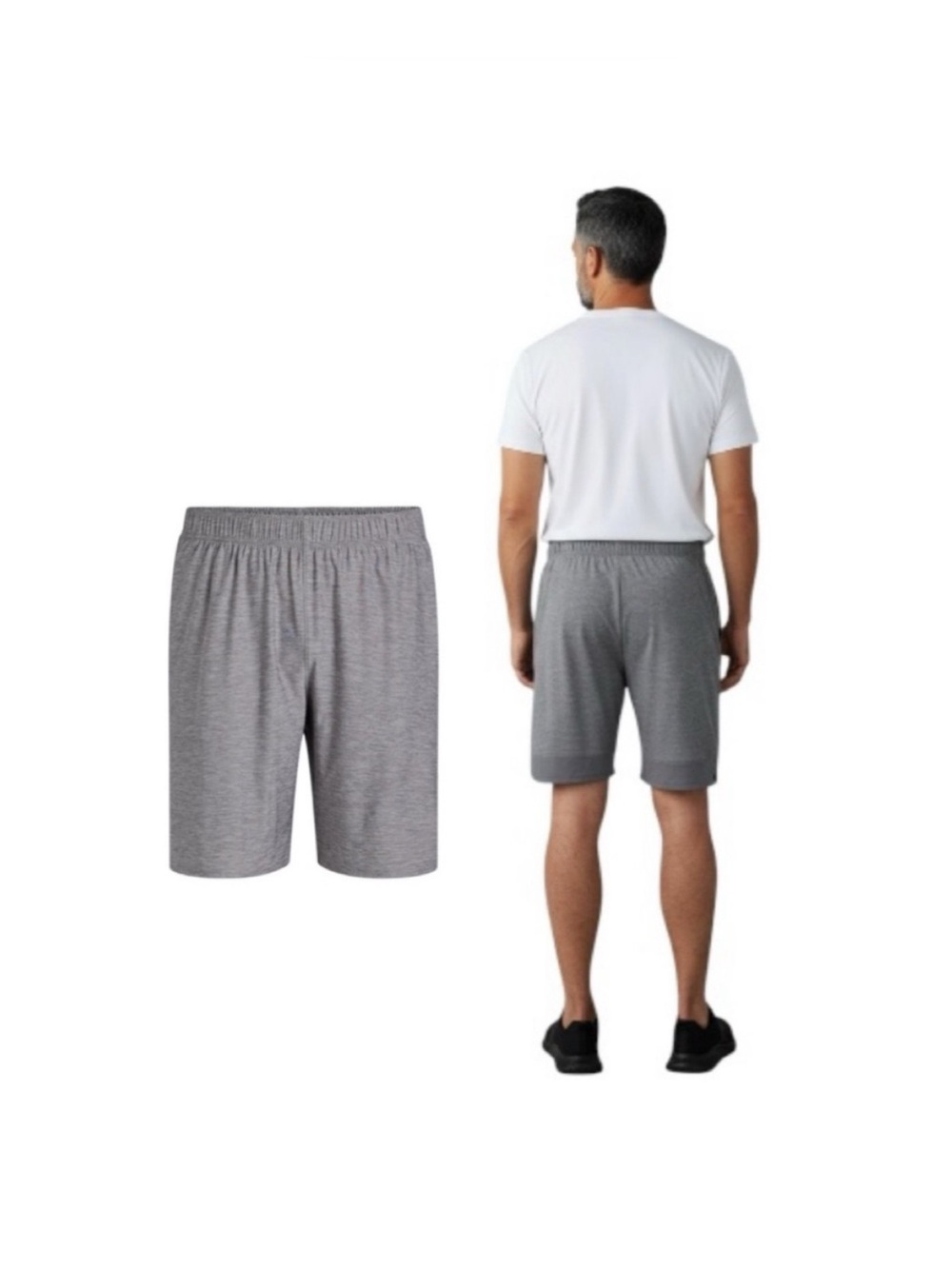 Athletic Works Men's Light Gray Athletic Knit Shorts